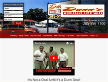 Tablet Screenshot of dunnsusedcars.com